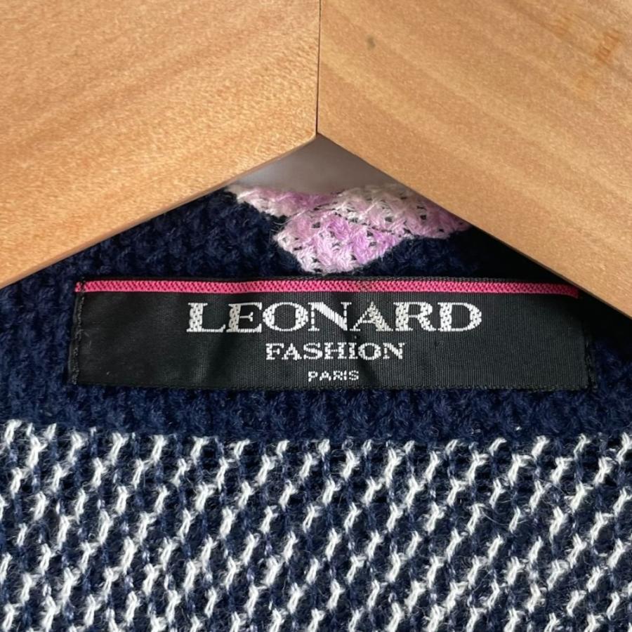 レディース LEONARD PARIS 花柄 テーラードジャケット リネン混