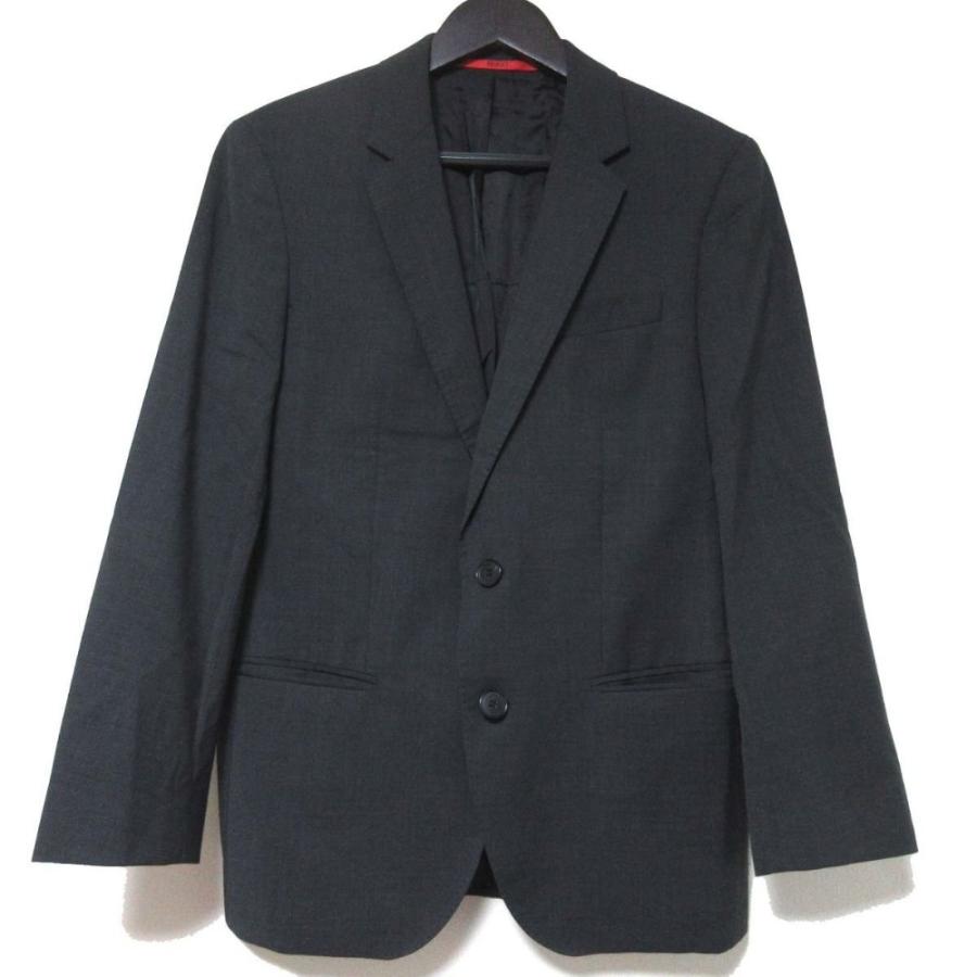BOSS セットアップ・スーツ　チャコールグレー　サイズ50 2B 総裏　美品 HUGO BOSS（ヒューゴ・ボス） 美品 シングル テーラードジャケット+