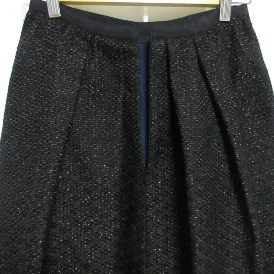 DRAWER（ドゥロワー） 美品 シルクブレンド ラメジャカード ギャザー