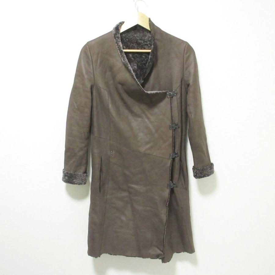 良品 Karl Donoghue カールドノヒュー 英国製 シープレザー 裏地ファー ムートンコート S ブラウン レディース 古着 中古 USED Karl Donoghue（カールドノヒュー） 良品 英国製 シープレザー 裏地