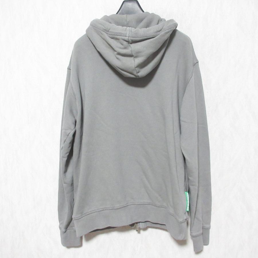 【美品】DSQUARED2 グレー パーカー サイズS DSQUARED2 ディースクエアード2 ロゴ プルオーバー スウェット