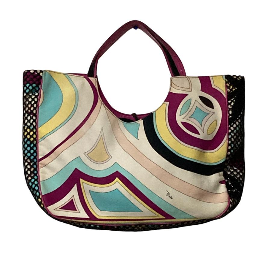 EMILIO PUCCI（エミリオプッチ） 良品 サイドネットキャンバストート