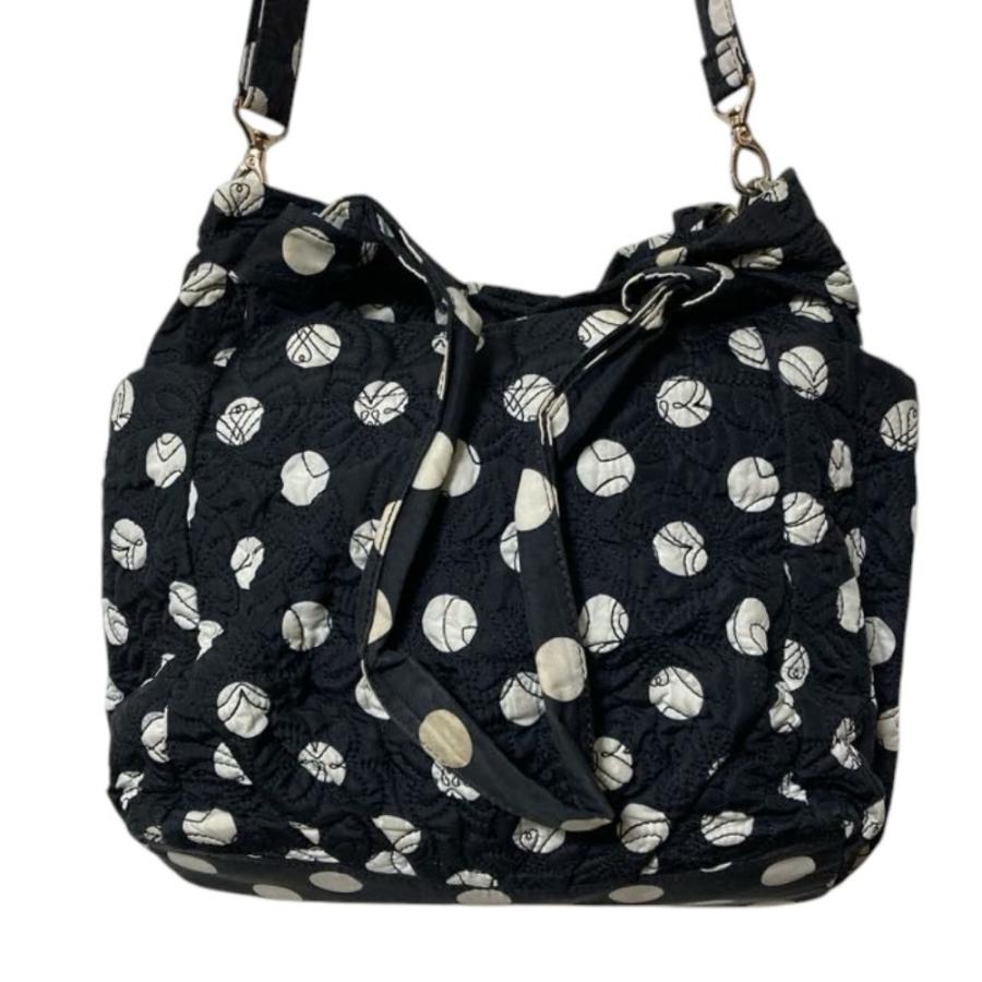 未使用に近い ANNA SUI キルティング　2wayバッグ ANNA SUI（アナスイ） キルティング バタフライ＆水玉 2wayトート