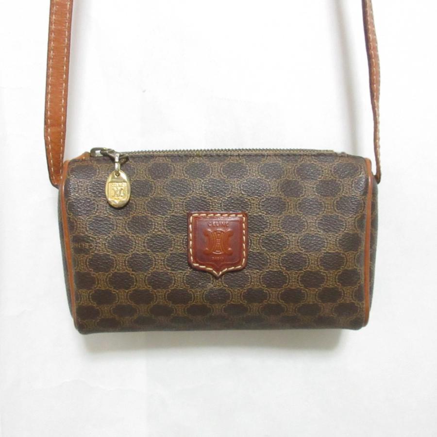 CELINE ミニ ショルダー ポーチ マカダム 美品 肩掛け CELINE 美品