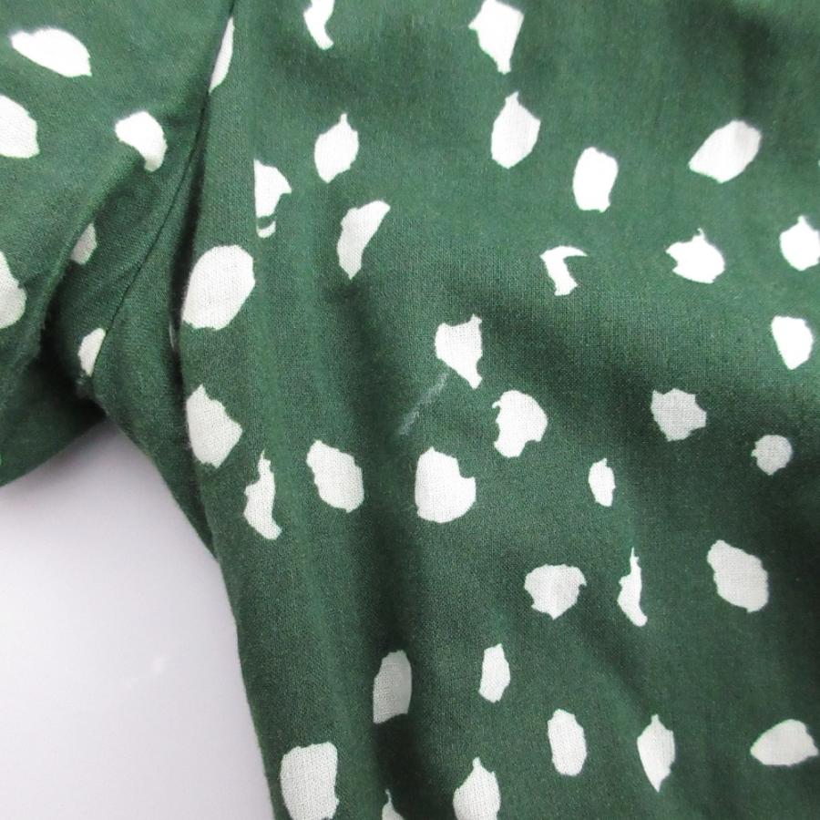 【美品】MARIHA マリハ　ドットワンピース　マキシドレス　グリーン 美品✨️マリハ 夏のレディのドレス ワンピース グリーン ドット
