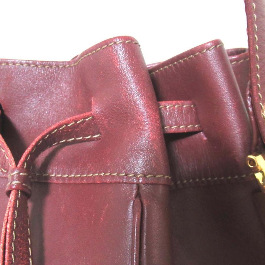 Cartier（カルティエ） 良品 マストライン レザー 巾着 ショルダー