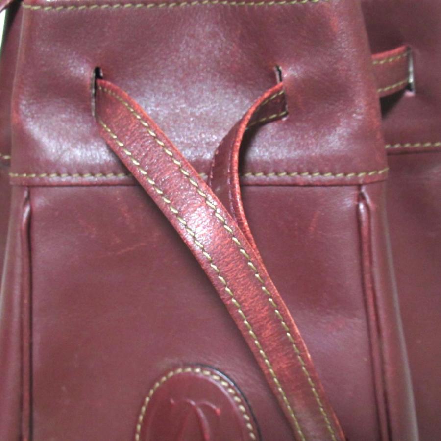 Cartier（カルティエ） 良品 マストライン レザー 巾着 ショルダー