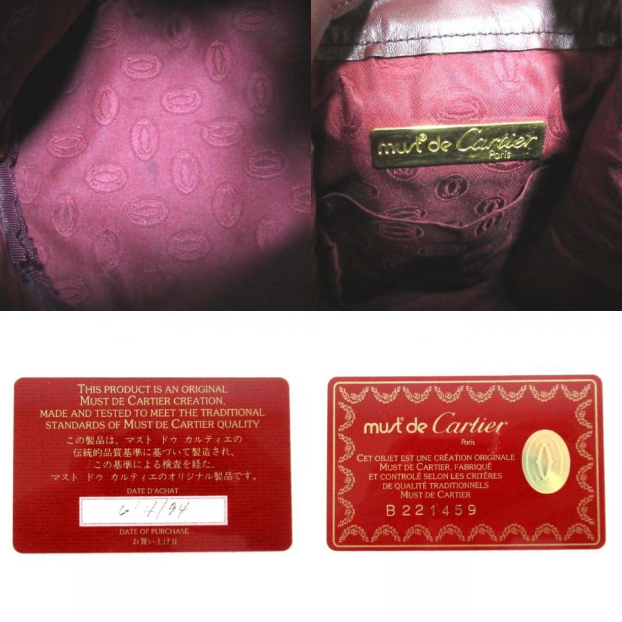 Cartier（カルティエ） 良品 マストライン レザー 巾着 ショルダー