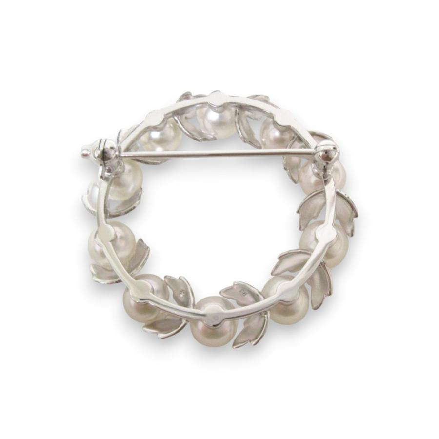 MIKIMOTO 10P パール ベビーパール 真珠 ブローチ 月桂樹