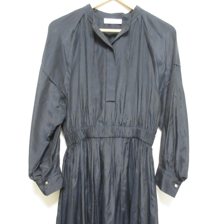 ebure 美品 22SS ebure エブール ライトシルクコットン バンドカラー 