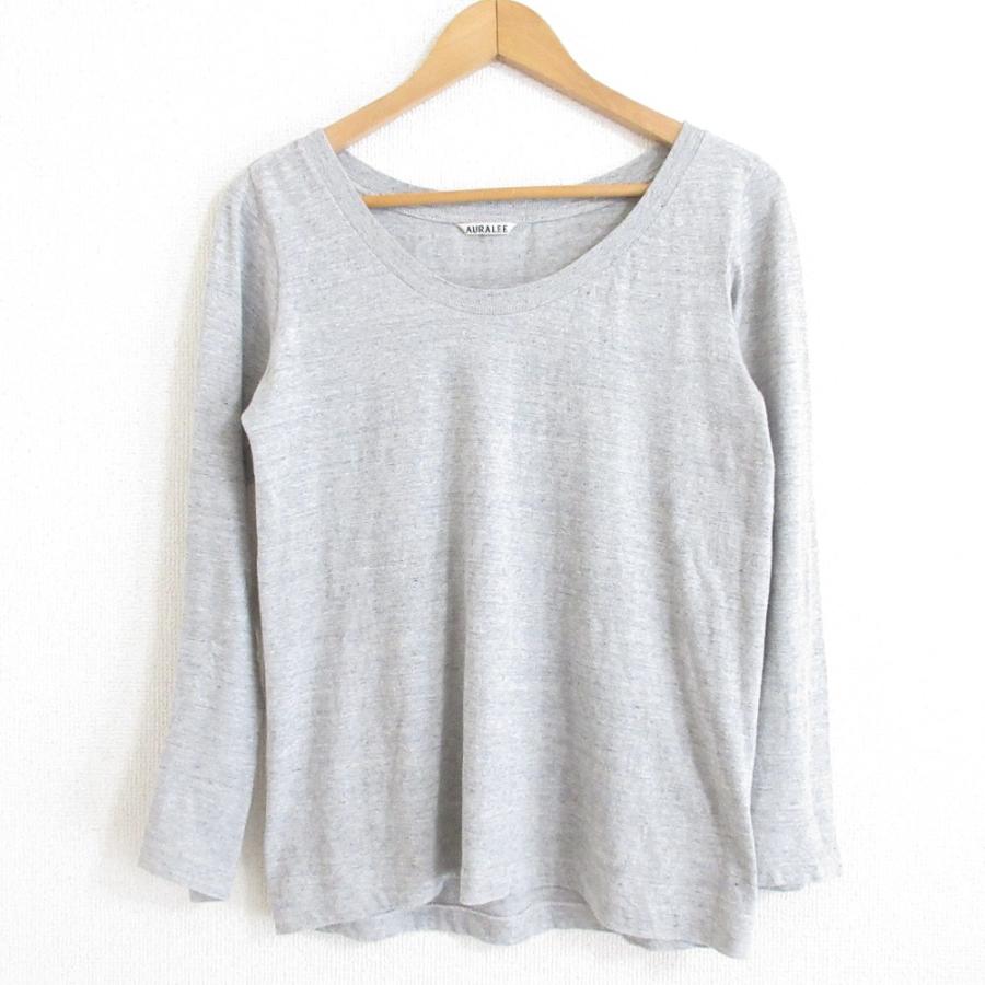 AURALEE（オーラリー） 美品 SEAMLESS ROUND NECK L/S TEE 天竺