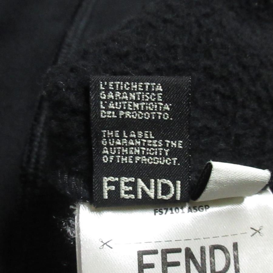FENDI（フェンディ） 美品 ズッカ柄ライン フェルトロゴ スウェット