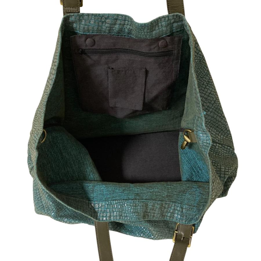 ジムトンプソン（JIM THOMPSON） 美品 トートバッグ グリーン 
