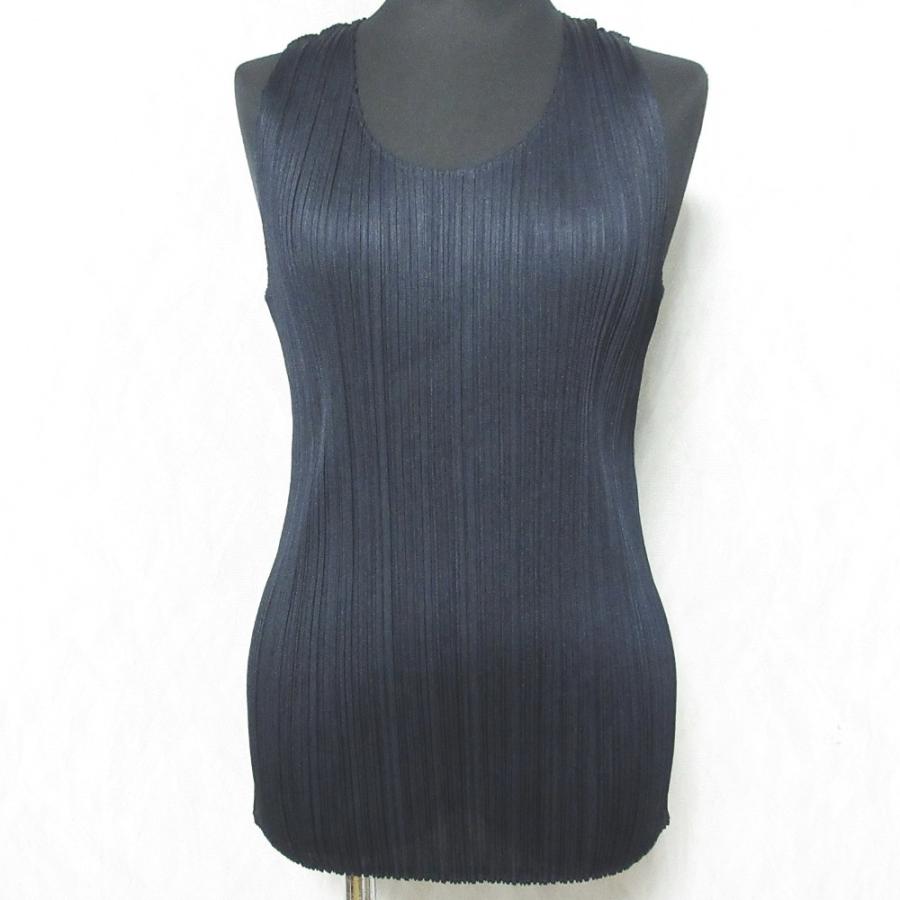PLEATS PLEASE ISSEY MIYAKE  ノースリーブ プリーツ ワンピース PP61-JK733 ブラック 4 (189466