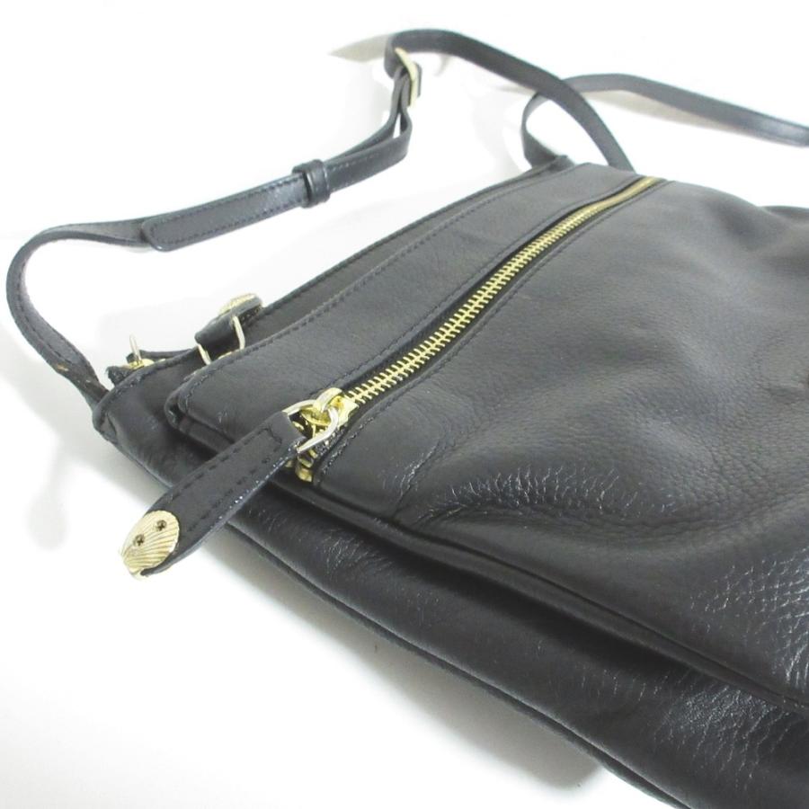 MODALU（モダルー） 美品 モダール レザー ショルダーバッグ ブラック 