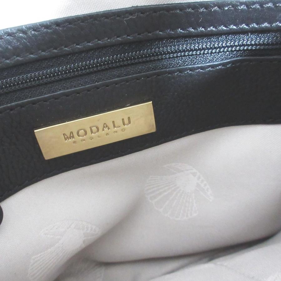 MODALU（モダルー） 美品 モダール レザー ショルダーバッグ ブラック 