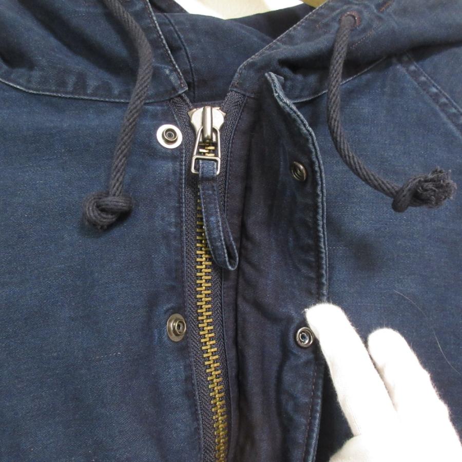 45rpm / 藍納戸麦サテンの908フーディー ハーフジップ/8081027 未使用 45R フォーティファイブアール 藍納戸麦サテンの908フーディ