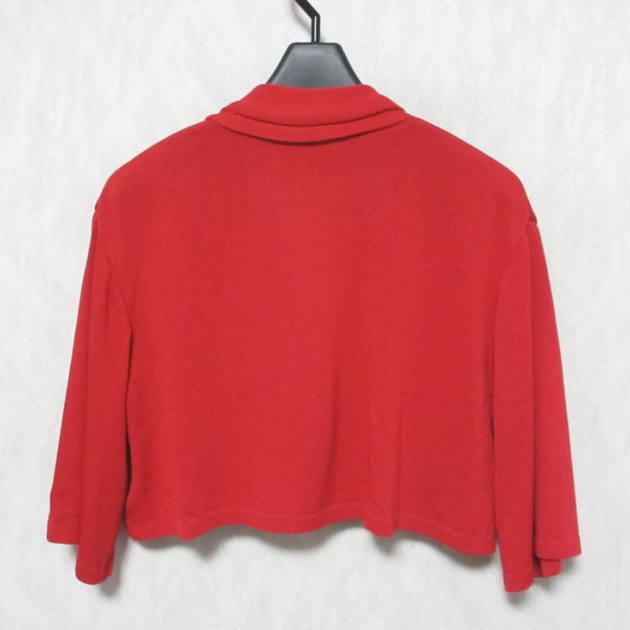 美品✨Rene ルネ パール パフスリーブ ビジュー ボレロ 短丈 濃紺 Rene（ルネ） 美品 パールビジュー ハーフスリーブ ニットボレロ