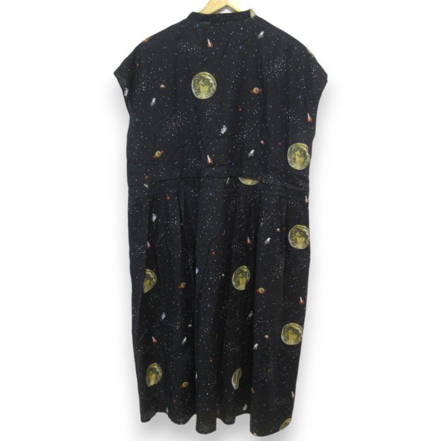 Marble SUD 宇宙柄 ブラックワンピース marble SUD（マーブルシュッド） 美品 Universal Dot 宇宙柄