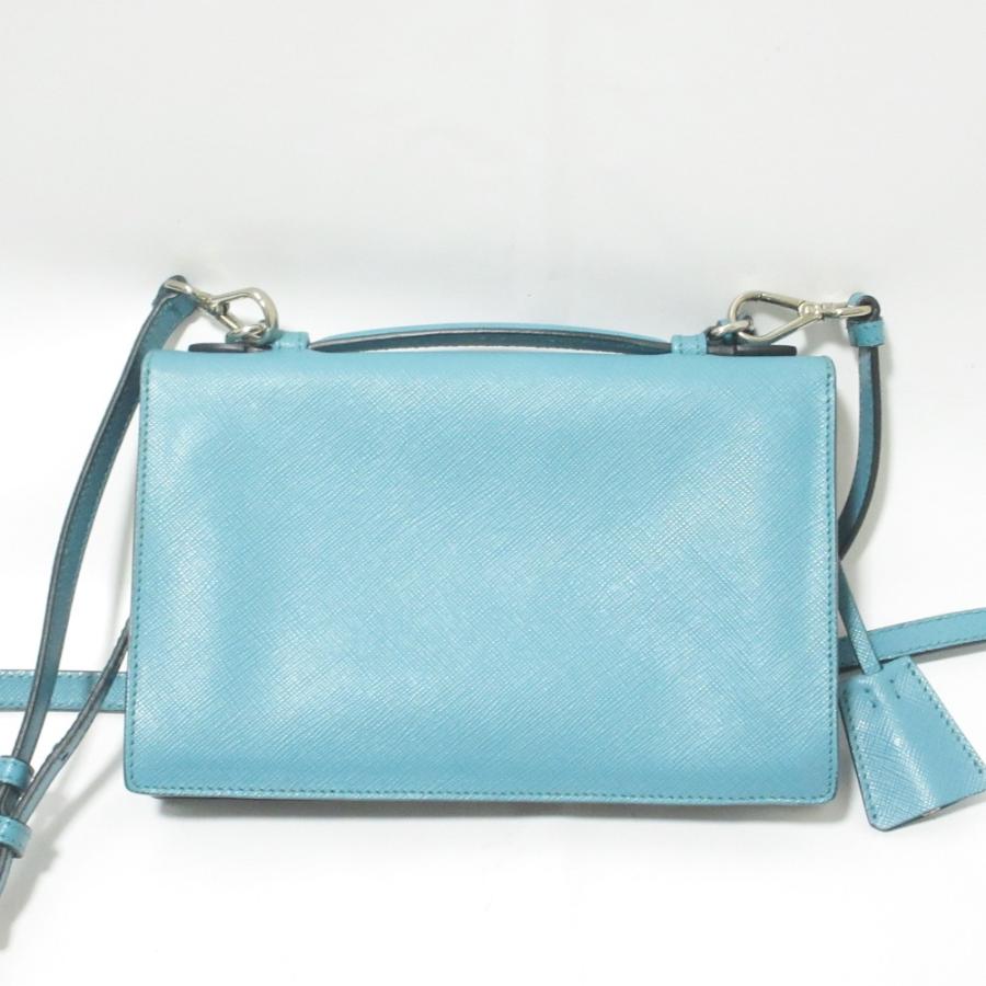 PRADA 美品 プラダ サフィアーノレザー バイカラー 2way ハンドバッグ 