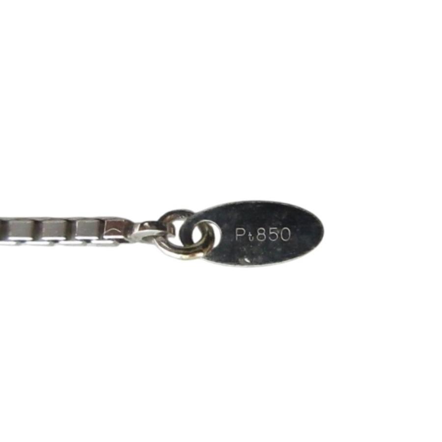 美品 PT850 ダイヤモンド トップ 0.669CT 0.58CT ネックレス 
