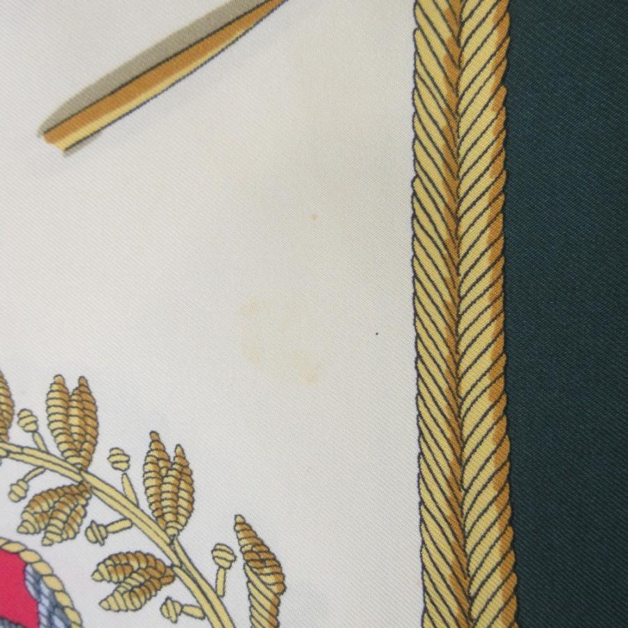 HERMES 良品 エルメス カレ90 Les Armes de paris パリの勲章 シルク  