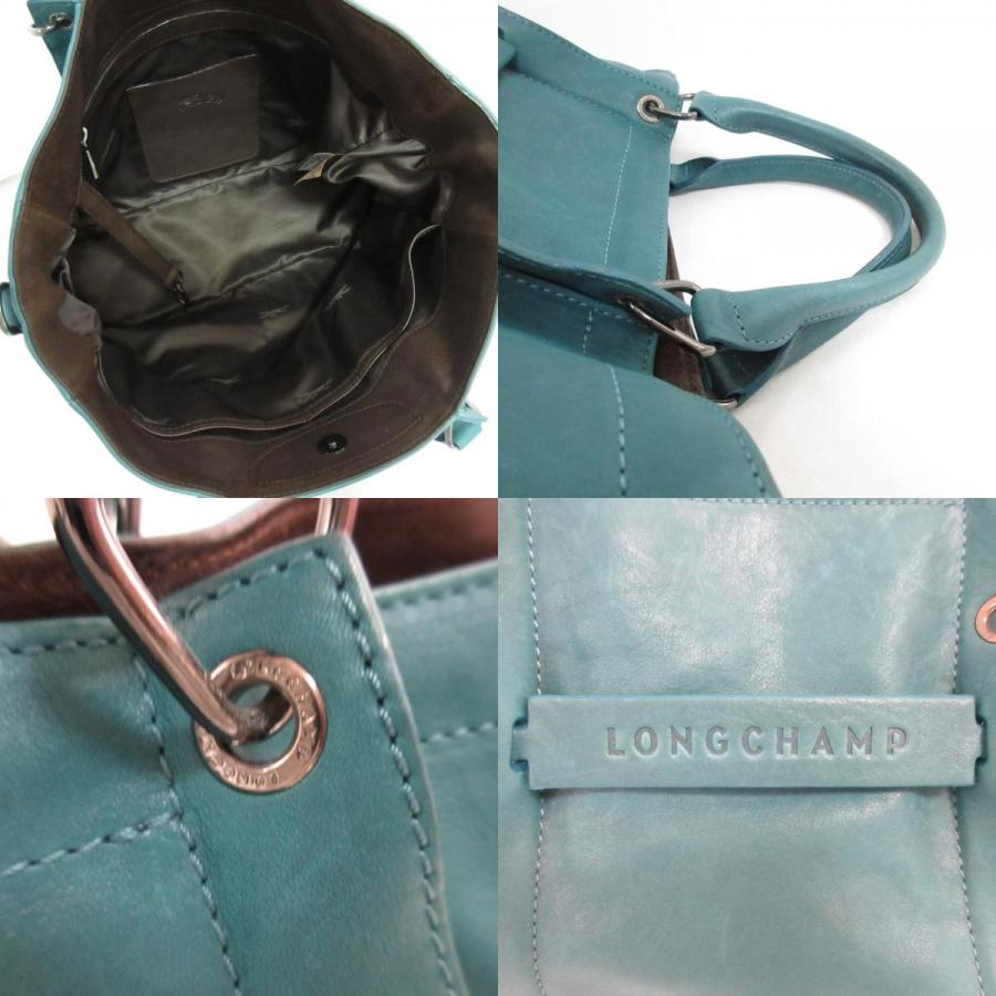 LONGCHAMP 良品 ロンシャン 3D 2way レザー トートバッグ ショルダー 
