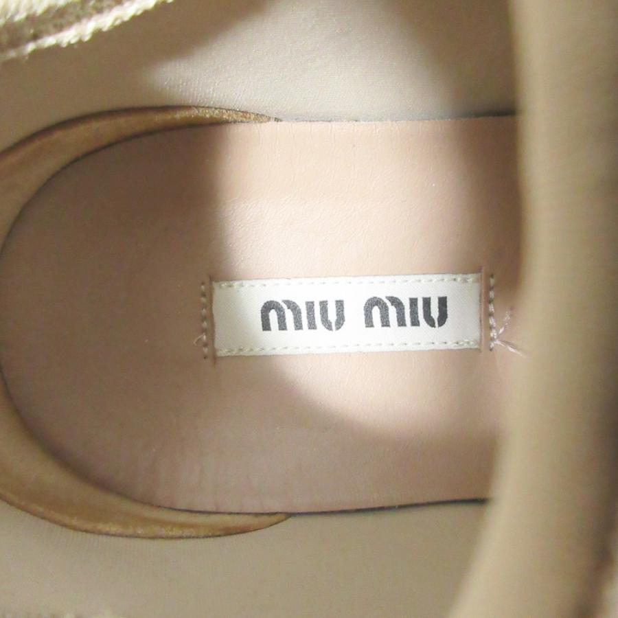 miu miu（ミュウミュウ） 美品 マテラッセソール クリスタルビジュー