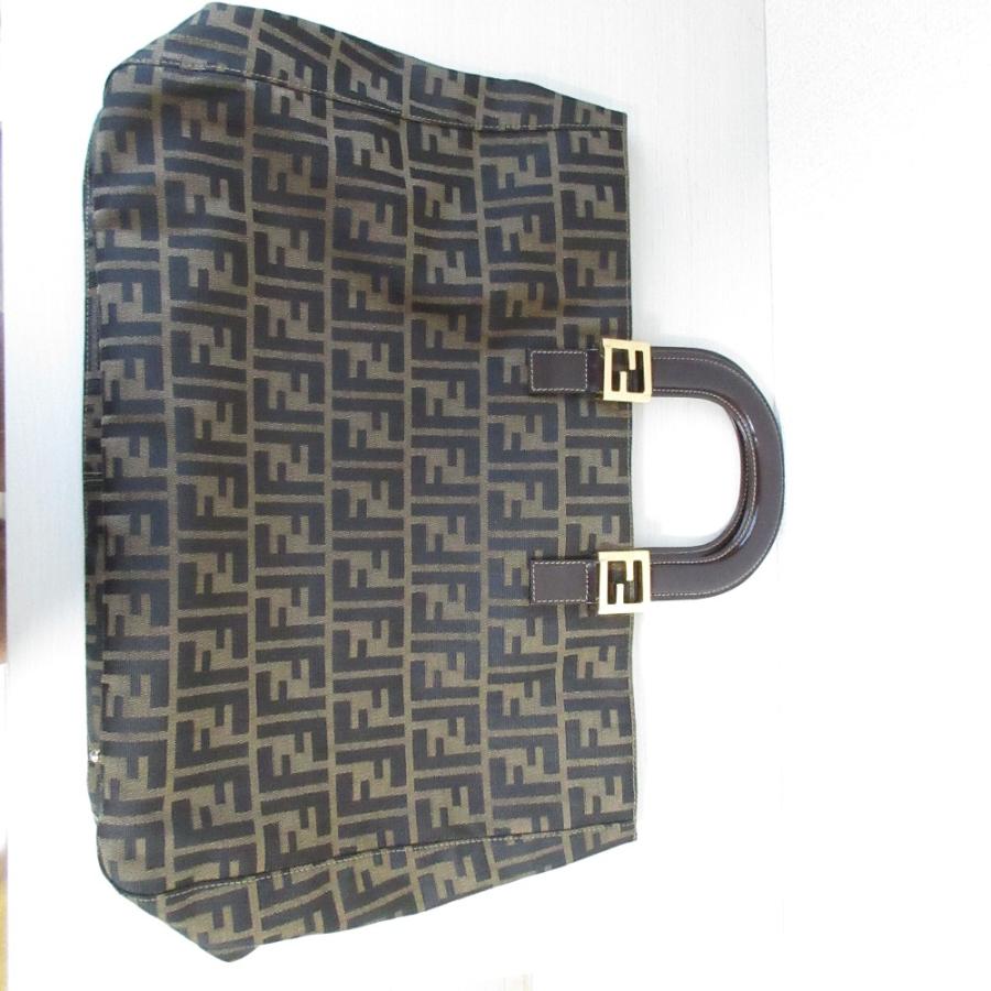 FENDI（フェンディ） 美品 ズッカ柄 キャンバス ハンドバッグ トート 