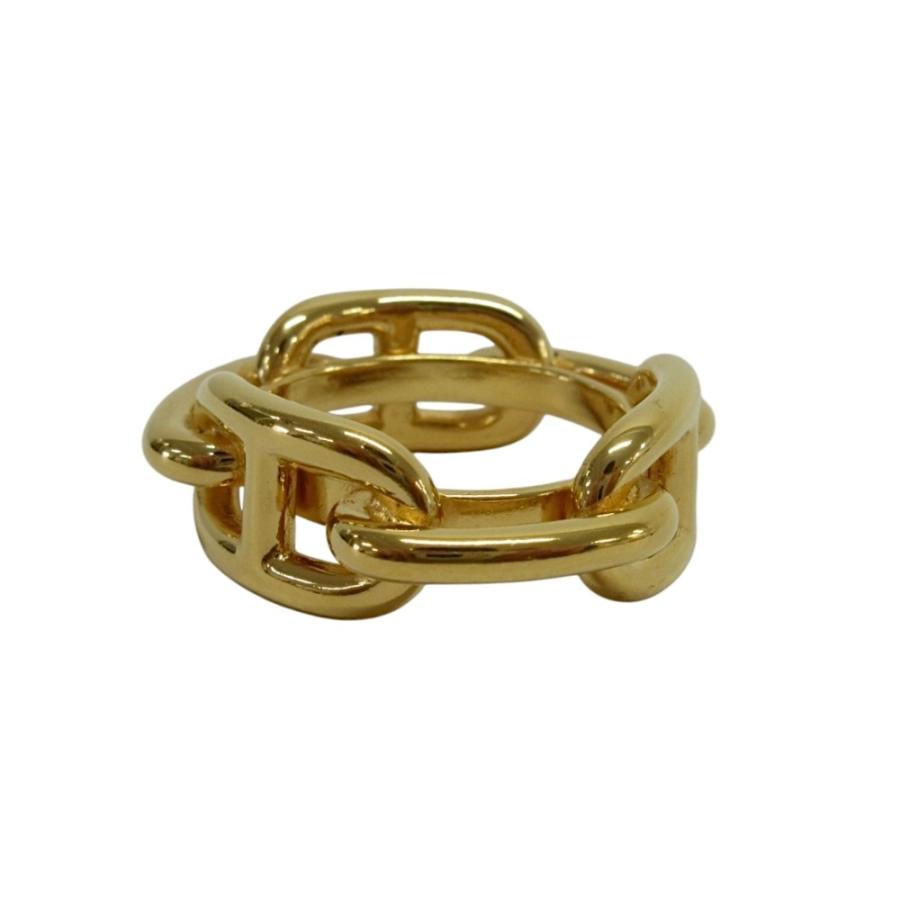 HERMES 美品 エルメス シェーヌダンクル スカーフリング ゴールド GP  