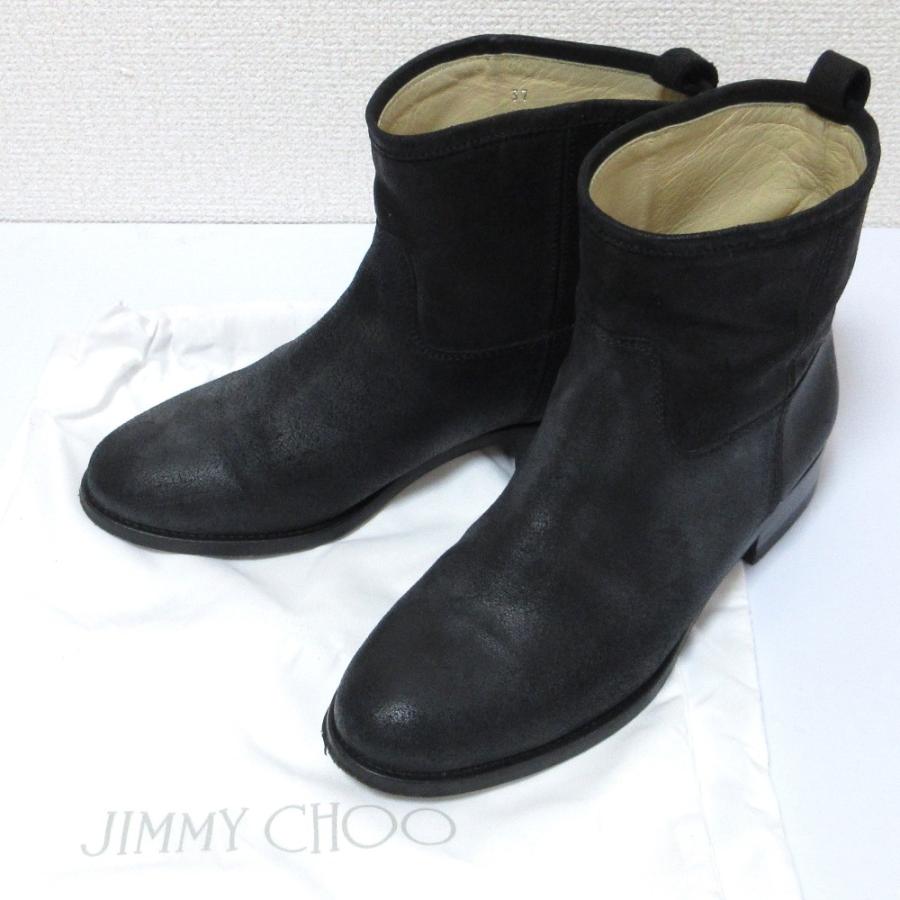 スエードヒールブーツ中古 JIMMY CHOO（ジミーチュウ） 美品 HARLEY スエード アンクルブーツ
