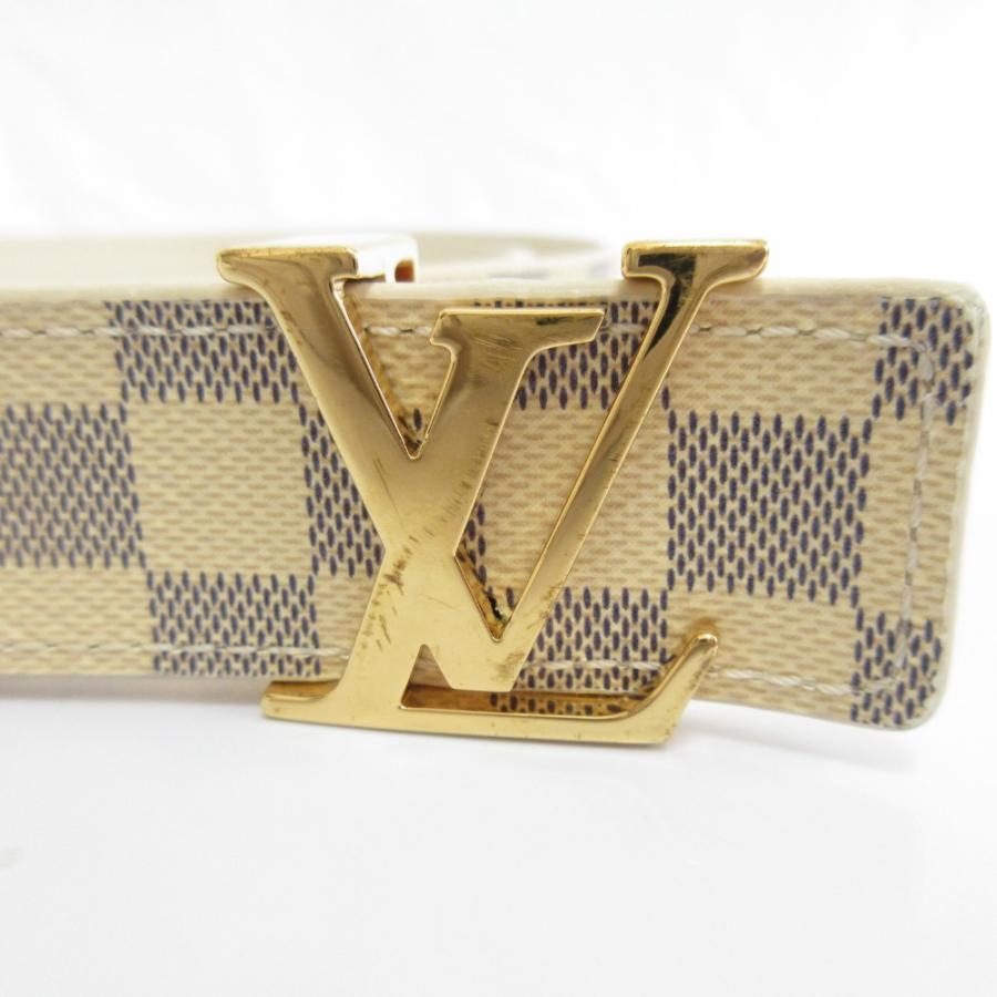 LOUIS VUITTON ダミエ　アズール　サンチュール　LV ベルト　レザー LOUIS VUITTON - 美品✨ルイヴィトン ダミエ アズール サン