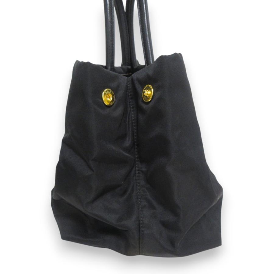 PRADA（プラダ） 美品 リボンモチーフ ナイロン レザーハンドル トート 