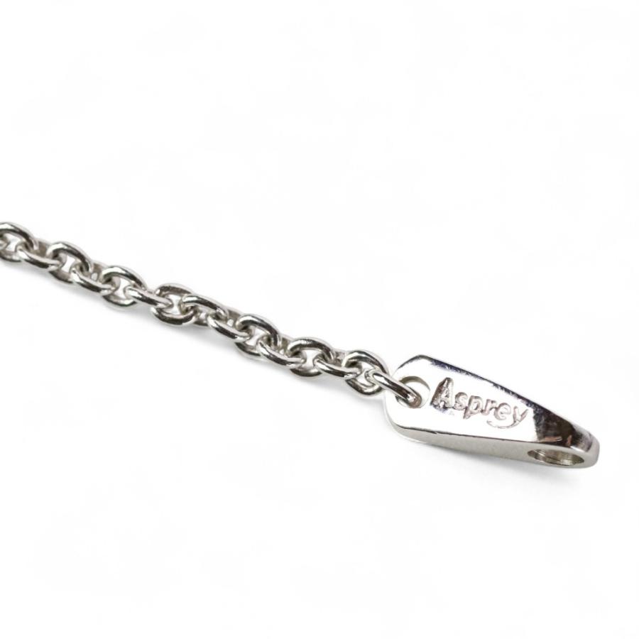 新品同様 Asprey アスプレイ 750 K18WG ホワイトゴールド ピンクトルマリン ダイヤモンド スクエアネックレス ペンダント ピンク 41cm レディース 古着 中古_5