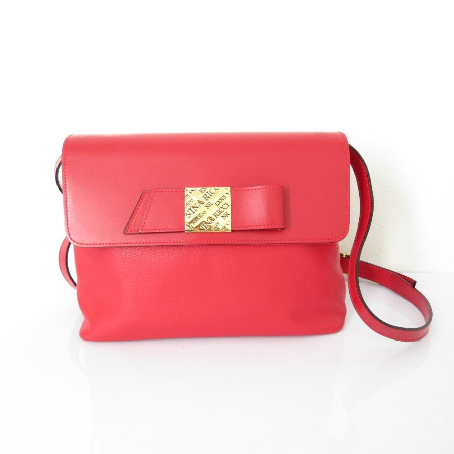 NINA RICCI 良品 ニナリッチ ヴィンテージ レザー ロゴプレート 2way  