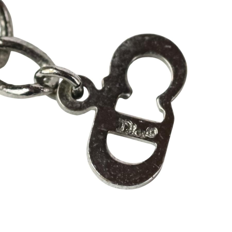 極美品 ディオール ブレスレット ロゴチャーム リボン ストーン 2045000001020_1.jpg