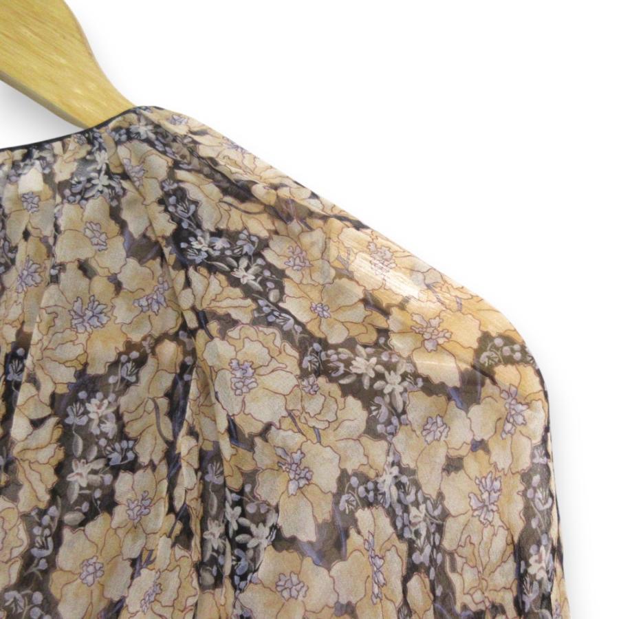 【美品】DRAWER　 ブラウス　花柄　サイズ36 drawer ドゥロワー フラワージャガードブラウス36