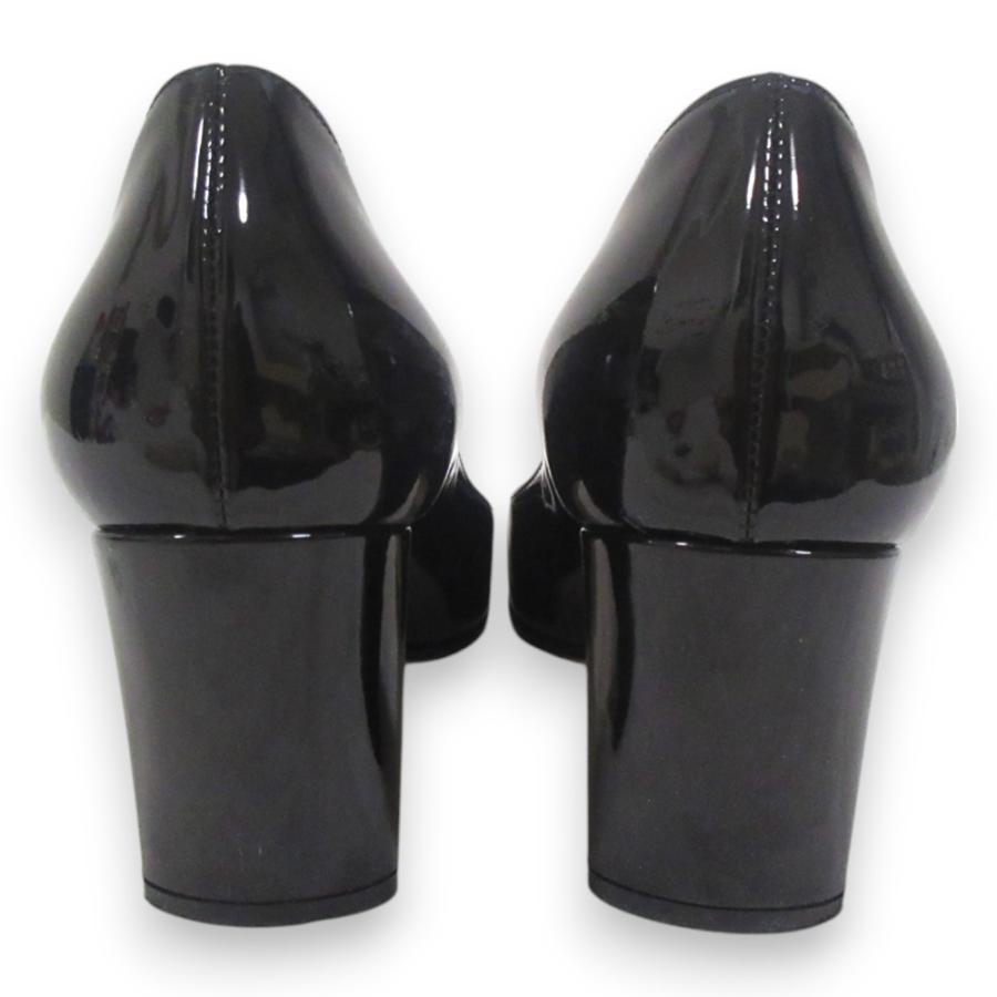 Sergio rossi（セルジオロッシ） 美品 ANDREA パテントレザー スクエア
