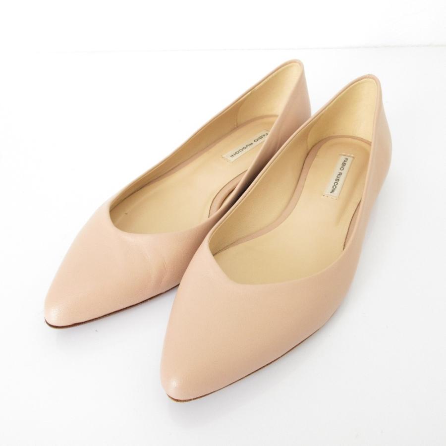 FABIO RUSCONI 美品 ファビオルスコーニ レザー ポインテッド