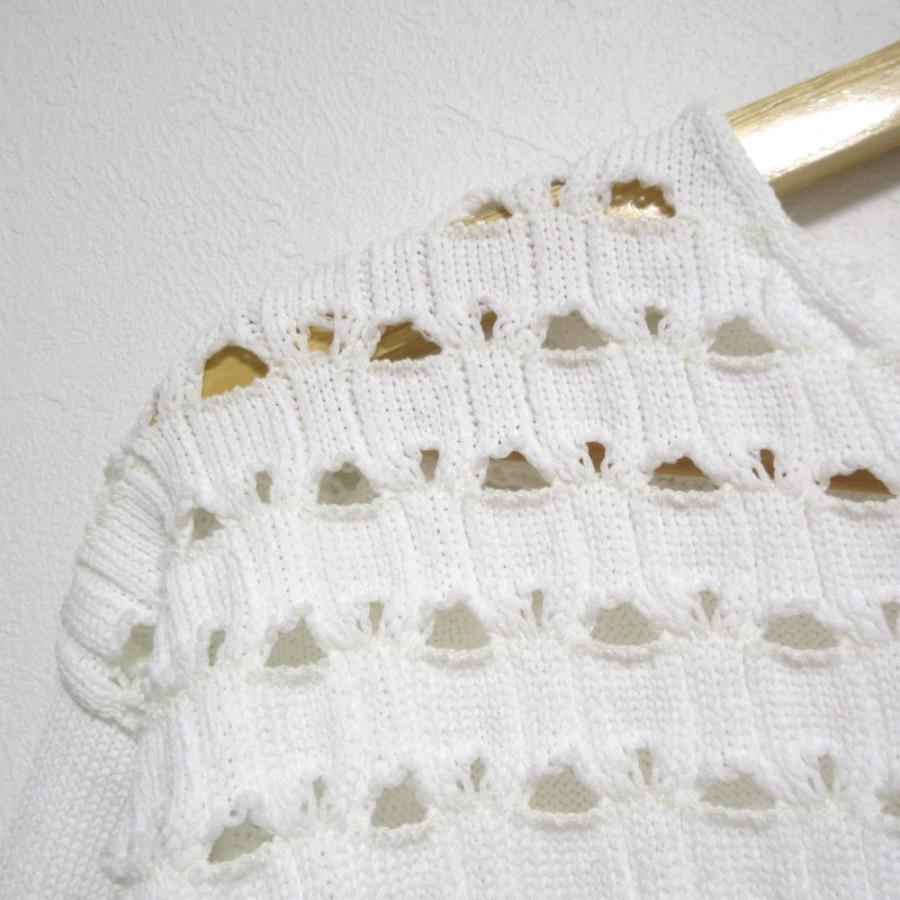 美品 25SS COMME des GARCONS コムデギャルソン コムコム カットアウト 長袖 ニット セーター RO-N516 Sサイズ ホワイト レディース 古着 中古 USED COMME des GARCONS 美品 25SS コムデギャルソン コムコム カットアウト