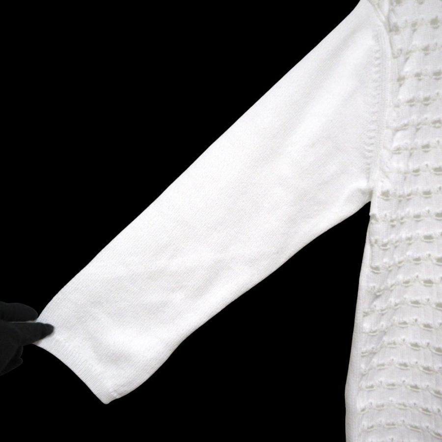 美品 25SS COMME des GARCONS コムデギャルソン コムコム カットアウト 長袖 ニット セーター RO-N516 Sサイズ ホワイト レディース 古着 中古 USED COMME des GARCONS 美品 25SS コムデギャルソン コムコム カットアウト