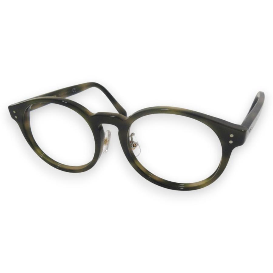 美品 CELINE セリーヌ べっ甲柄 ラウンド メガネフレーム アイウェア 眼鏡 CL50031J 51□20 150 カーキ グリーン系 レディース 古着 中古 USED CELINE（セリーヌ） 美品 べっ甲柄 ラウンド メガネフレーム アイ