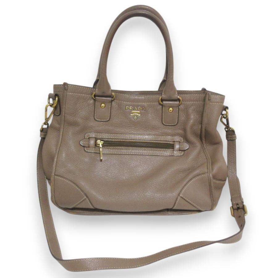 PRADA 良品 プラダ レザー 2WAY ハンドバッグ ショルダーバッグ PRADA 良品 プラダ レザー 2WAY ハンドバッグ ショルダーバッグ