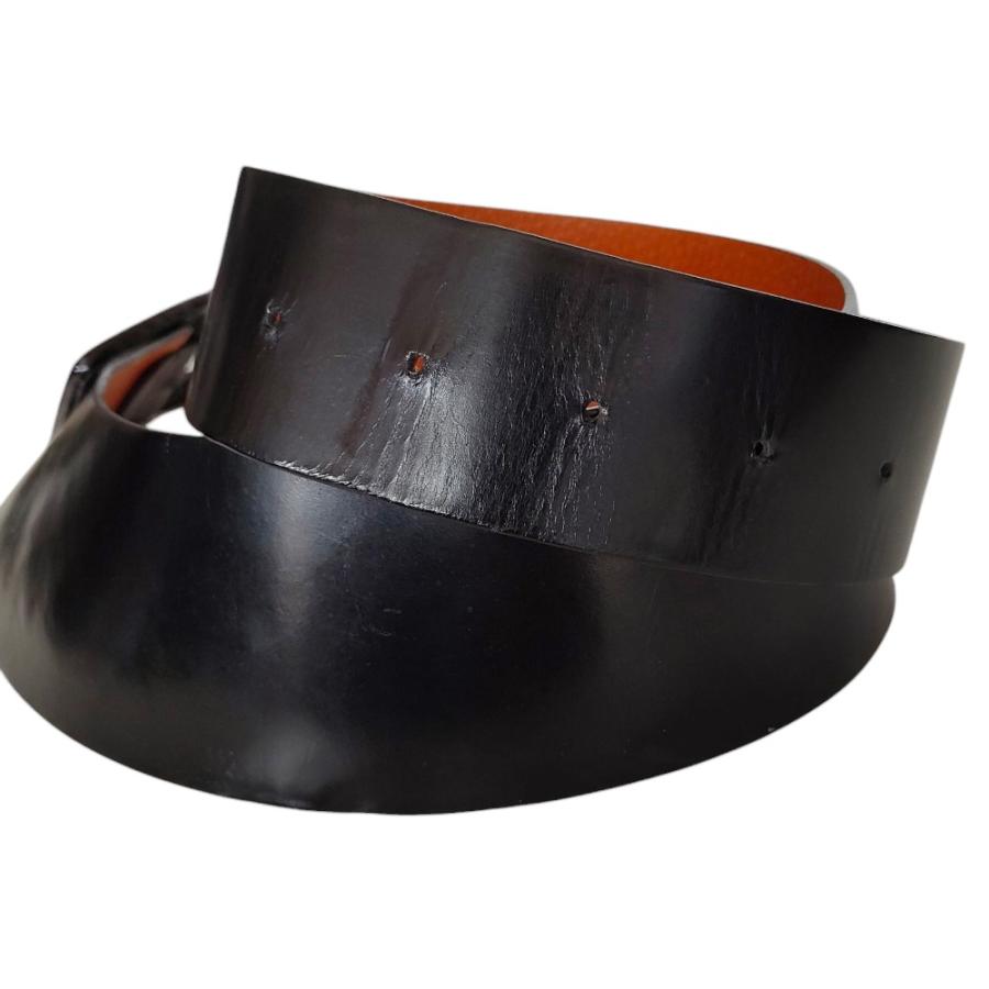 EPOCA エポカ　ワイドレザーバンドベルト　黒 ダブルバックルワイドベルト(ベルト)｜EPOCA(エポカ)の