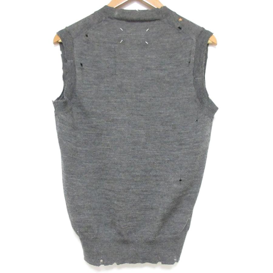 MM6 メゾンマルジェラ 23AW ダメージ加工ニットベスト ユニセックス S Maison Margiela（メゾンマルジェラ） 美品 23AW Maison Margiela