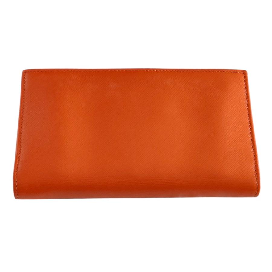【極美品】Salvatore Ferragamo オレンジ　レザー　長財布 良品 Salvatore Ferragamo サルヴァトーレフェラガモ ヴァラ リボン