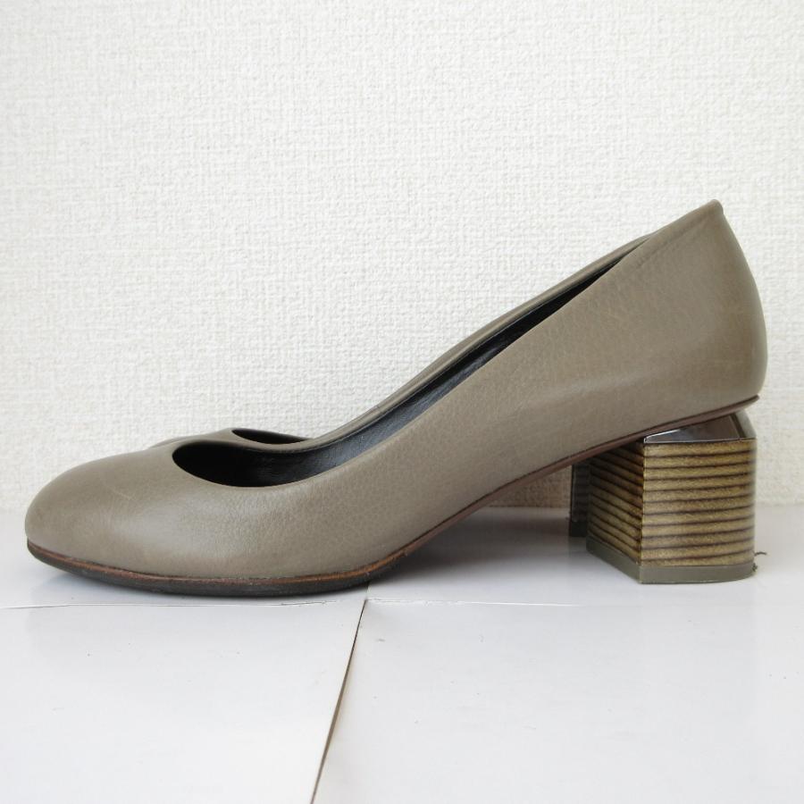 TORY BURCH（トリーバーチ） 美品 レザー チャンキーヒール ラウンド 
