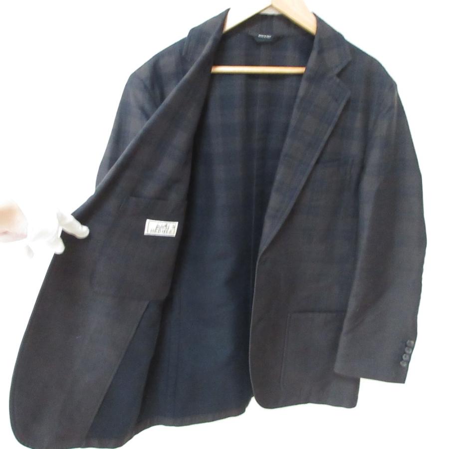 HERMES（エルメス） 美品 チェック コットンウール シングル 