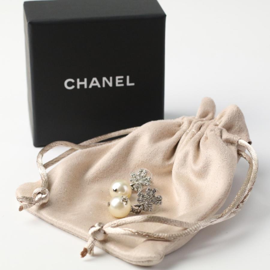 CHANEL シャネル 15P フェイクパール ラインストーンクローバー