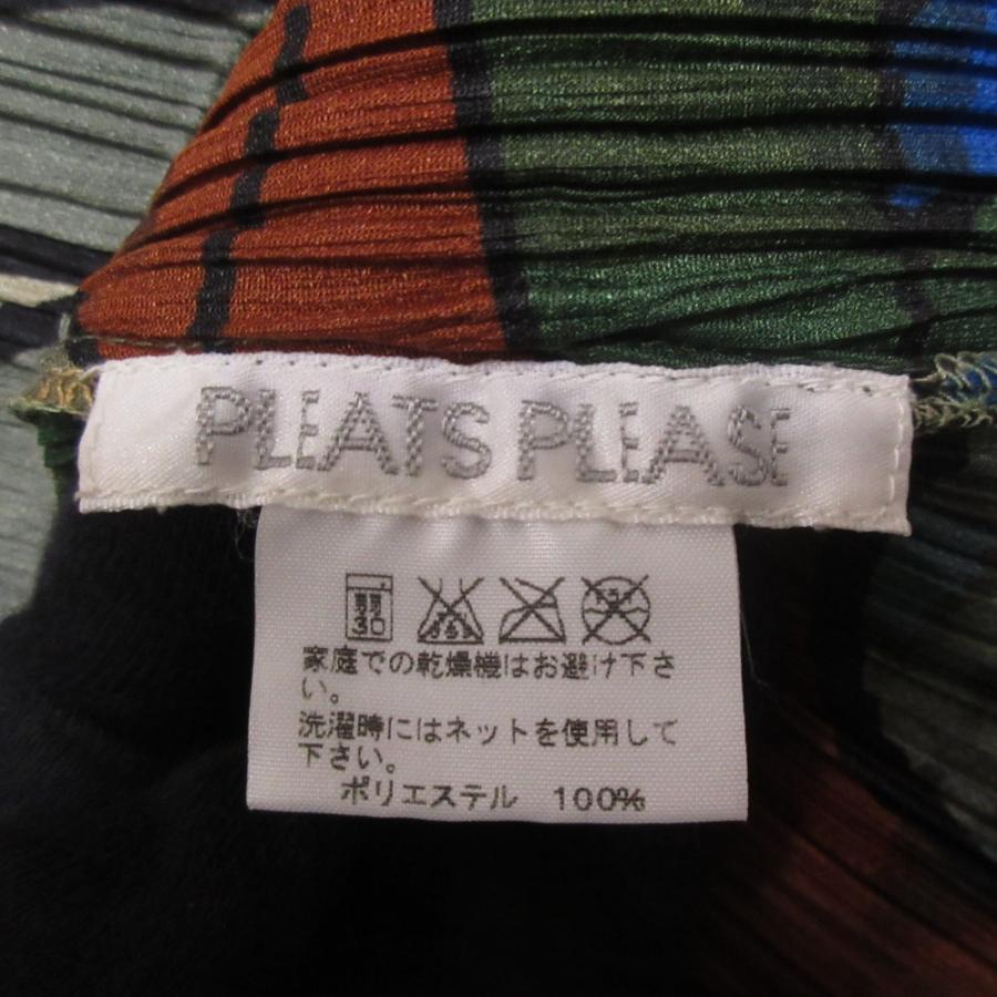 【芸術デザイン】プリーツプリーズ 長袖カットソー ペイントネックウォーマー別売り PLEATS PLEASE（プリーツ プリーズ） 美品 イッセイミヤケ ステンド